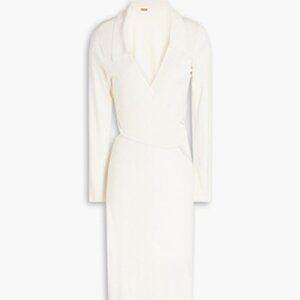 Cult Gaia Cristina wrap-effect cutout knitted midi dress